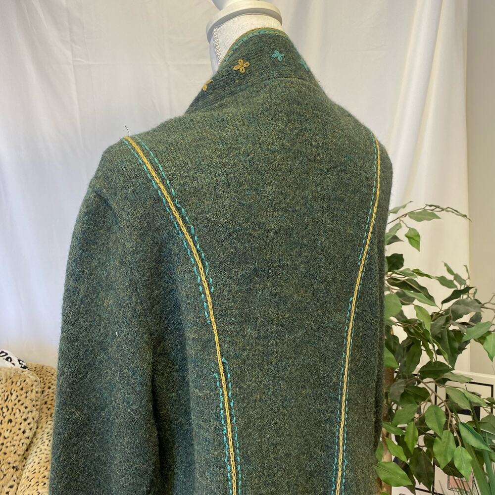 Peruvian Connection Alpaca Wool Button Front Rib … - image 5